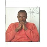 Linford Christie signed colour magazine photo. Good Condition. All autographs come with a