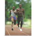 Linford Christie signed colour magazine photo. Good Condition. All autographs come with a