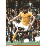 Bob Latchford signed 8x6 colour photo pictured in action for Everton. Good Condition. All autographs