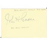 John Cordle politician signed album page with biography. Political Historic Autograph. Good