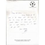 Football Gordon Banks ALS signed letter. Good Condition. All autographs come with a Certificate of