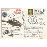 WW2 Luftwaffe BOB and US aces multiple signed Army Air Day cover. Signed by Graham Leggett 46 sqn,