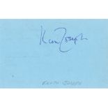 Keith Joseph Conservative politician signed album page with biography. Political Historic Autograph.