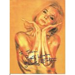 James Bond Shirley Eaton covered in Gold signed 7 x 5 inch colour photo to John. Good Condition. All