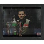 Mark Selby Signed 8x10 Photo as World Champion, in a lovely frame. Mark is a 3-time world