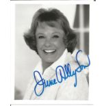 June Allyson signed 6x4 black and white photo. American actress appearing in over 50 films. Good