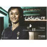 Suzanne Packer Tess Casualty signed 6x4 photo card Actress. Good Condition. All autographs come with