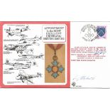 Rod Learoyd VC and Pilot Colonel R J Abbott signed Appointment to the Most Excellent Order of the