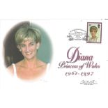 FDC Luxury first day cover to celebrate the life of Princess Diana. Good Condition. All autographs