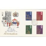 FDC for her Majesty Queen Elizabeth's 25th Anniversary since Coronation. Full Set. Postmark 31st