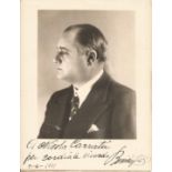 Benjamin Gigli Copera signed 10x8 vintage photo. Few knocks to edges. Good Condition. All autographs