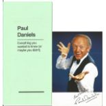 Paul Daniels signed colour image. Paul Daniels was an English magician and television presenter.