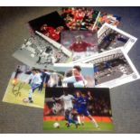 Football collection 10 assorted signed photos some well-known names from the English game includes