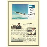 Concorde Captain Mike Bannister signed 1969 Concorde PHQ card with Filton FDI postmark, set with
