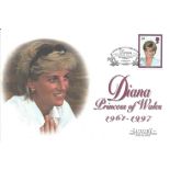 FDC Luxury first day cover to celebrate the life of Princess Diana. Good Condition. All autographs