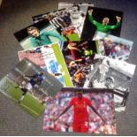 Football collection 10 signed assorted colour photos from some well-known names from the British