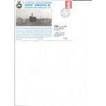 FDC to commemorate the de-commissioning of the patrol submarine HMS Ursula. Signed by its first