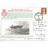 50th Anniversary of the Battle of The Atlantic multi signed FDC date stamp 22nd May 1993 showing HMS