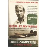 Louis Zamperini Signed Book Devil At My Heels Flat Signed. Good Condition. All autographs come