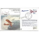 Maurice Belonte signed Concorde flown 1st flight cover comm. 50th ann nonstop flight Paris to New