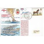 Vice Admiral Sir John Collins and Commander P F Cole signed cover RNSC(2)13 commemorating the