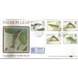 FDC featuring full set of stamp with images of popular fish such as salmon, trout and pike created
