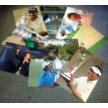 Golf collection 9 unsigned colour photos some fantastic images of house hold names of the game