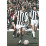 Len Cantello signed 12x8 colour photo pictured in action for West Brom. Good Condition. All