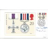 Military Cross - Military Medal for Bravery in the Field signed FDC postcard. Signed by G. Powell,