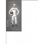 Formula 1 driver Nico Rosberg signed 8 x 4 inch Mercedes Benz promo postcard. Good Condition. All
