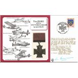 Captain of Flight Crew Wg Cdr G Bunn signed Award of the Victoria Cross cover. 15p Jersey stamp with