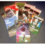 Football vintage collection 10 programmes includes Cup Final, Testimonials and League some rare