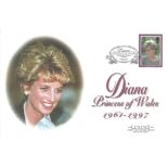 FDC Luxury first day cover to celebrate the life of Princess Diana. Good Condition. All autographs