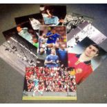 Football collection 10 signed assorted photos from some great names from the past and present