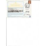 FDC commemorating the exploits of H. M. S Unsparing. Postal Mark 29th October 1991. Signed by F. A
