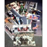 Motor Racing Collection 12 signed colour photos from formula One and Sports Car some good signatures