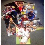 Football collection 10 signed assorted photos from some well-known around Europe past and present