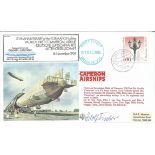 Zeppelin Ace Adolf Fischer signed 1980 70th ann Zeppelin cover FF8, flown by Cameron airship. Good