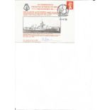 FDC to commemorate The battle of the bay of Biscay. 28th December 1943. Signed by Sir John Lea.