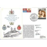 Commodore R T Frere and Lieutenant R N Wain signed RNSC(4)23 cover commemorating the Royal Wedding