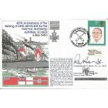 Commodore R C Hastie and Commodore B G Young signed RNSC(3)4 cover commemorating the 40th