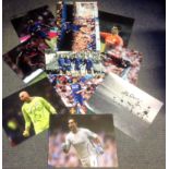 Football 10 assorted signed photos from players past and present some great names include Alex