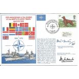 Admiral of the Fleet Lord Hill-Norton and Admiral Sir Henry Leach signed RNSC(2)19 cover