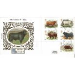 FDC in honor of British Cattle. Post Mark of 6th March 1984. Full Set. Good Condition. All