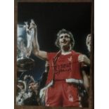 Football Trevor Francis signed 12 x 8 inch colour photo holding the European Cup. Good Condition.
