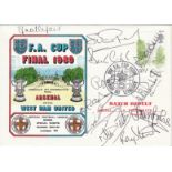Autographed West Ham United 1980 Cover, A Dawn Covers Issued First Day Cover For The 1980 Fa Cup