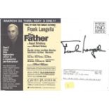 Frank Langella signed 9x6 Theatre flyer for the production of The Father production at the Geffen