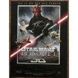 Star Wars Ray Park signed 16 x 12 inch colour print of movie poster. Good Condition. All