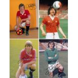 Autographed Lot Of Man United Photos, Of Players From The 1960s To 1980s, All Measure 8 X 6 And