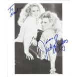 Actress Judy Landers signed 10 x 8 inch b/w magazine photo to Neil. Good Condition. All autographs